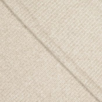 Preview: Strickstoff gestrickt streifen beige